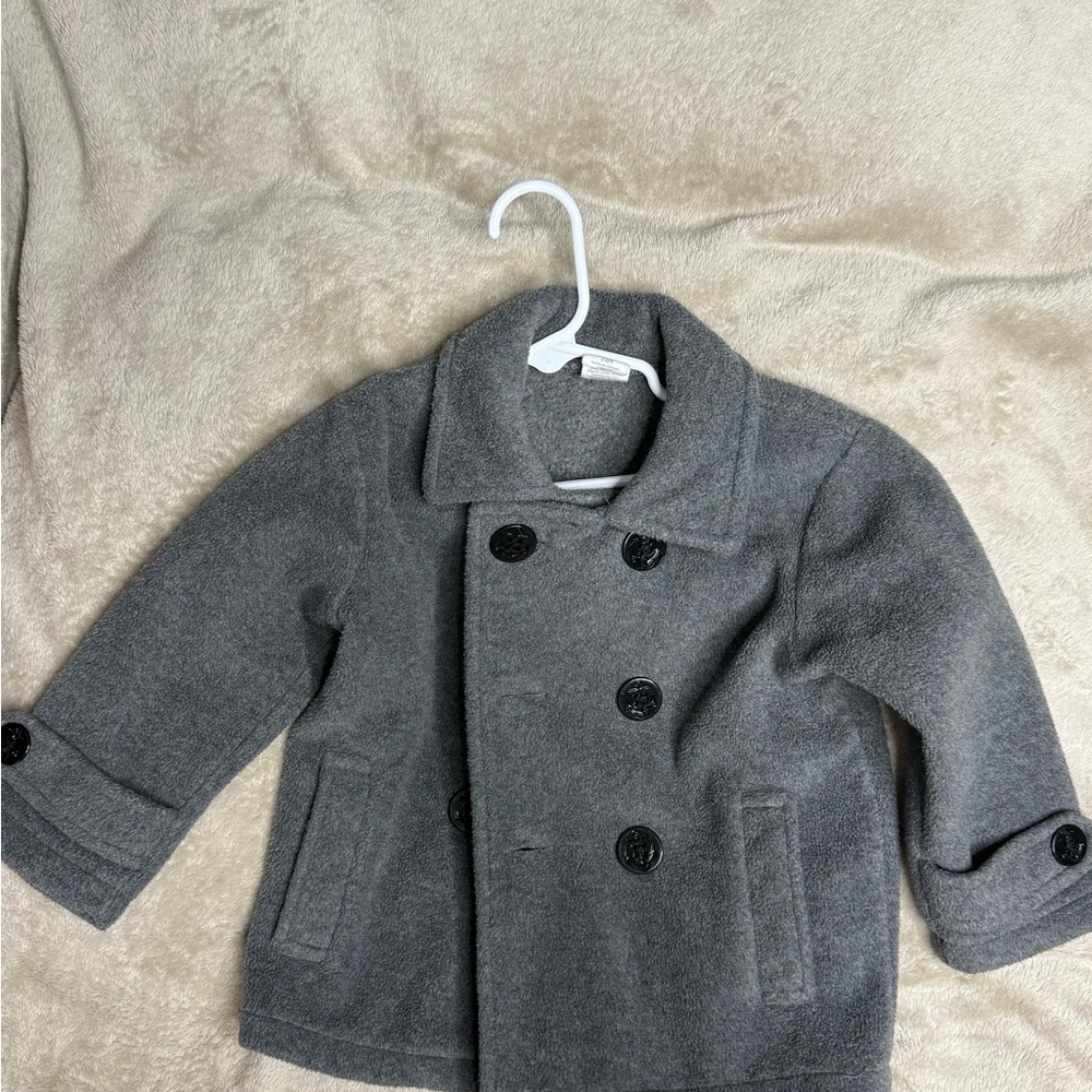 Starting Out Gray Pea Coat Classic Wool Blend